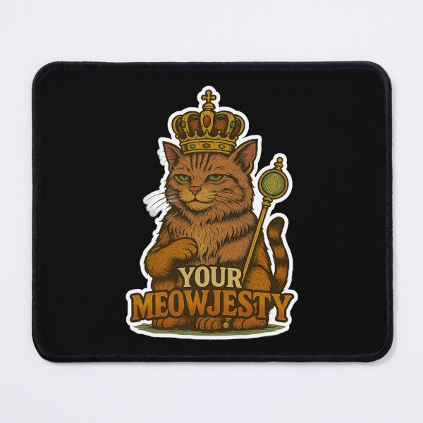 Item preview, Stoner & Psychonaut Cats – Royal Cat (Cat Lettering) – Psychedelic Retro Art • “YOUR MEOWJESTY” designed and sold by JacobKAurumhead.