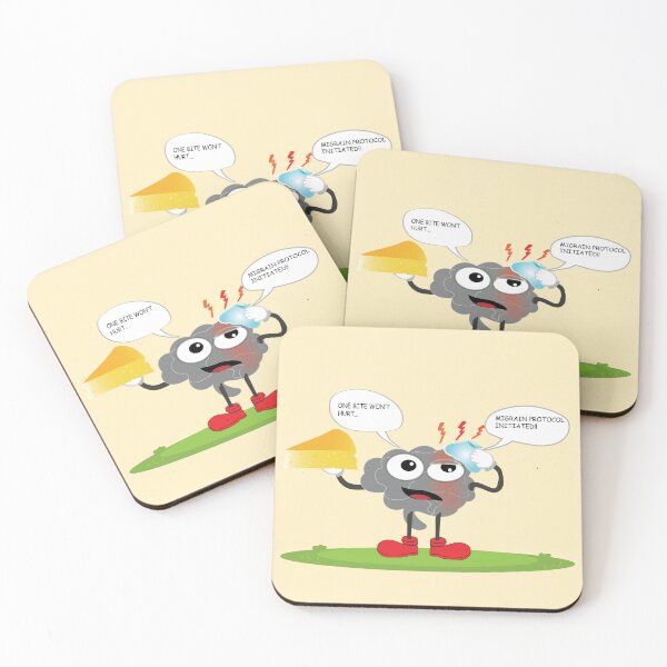 Item preview, Brain Boss And Cheese (Tyramine) Trap- Funny Migrain T- shirts, Stickers etc. designed and sold by MilabArt.