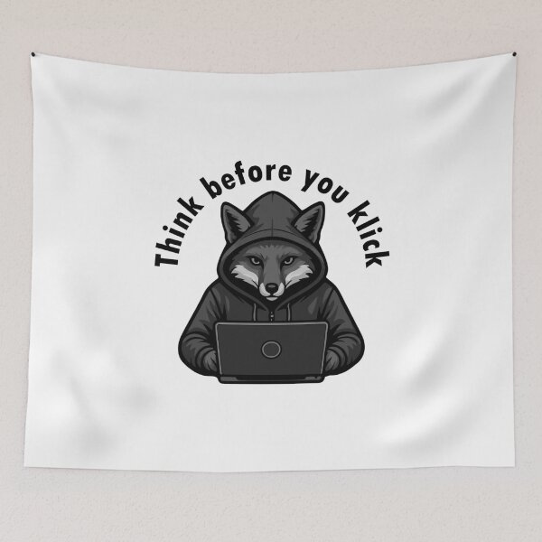 Item preview, Think before you click - Cyber Security designed and sold by HandicraftArt.