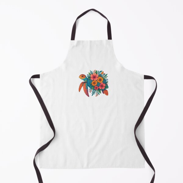Item preview, Vibrant and colorful boho floral illustration of a sea turtle. designed and sold by DavidMay.