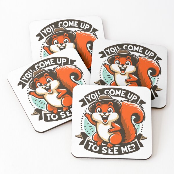 Item preview, Cute Squirrel Illustration with Fun Text for Animal Lovers. designed and sold by The-T-In-Retro.