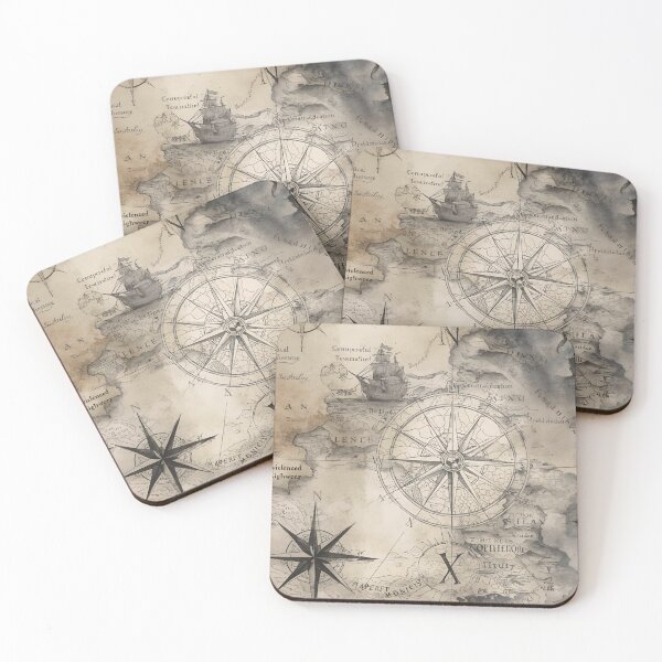 Item preview, Adventure Treasure Map – Nautical Explorer Art designed and sold by WildPawPrint.