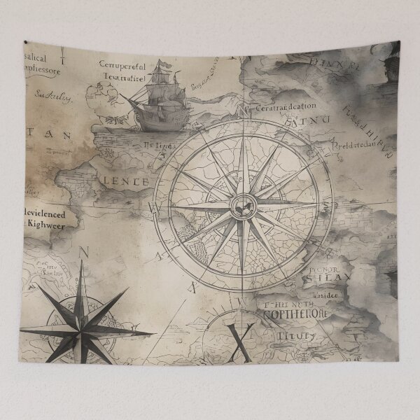 Item preview, Adventure Treasure Map – Nautical Explorer Art designed and sold by WildPawPrint.