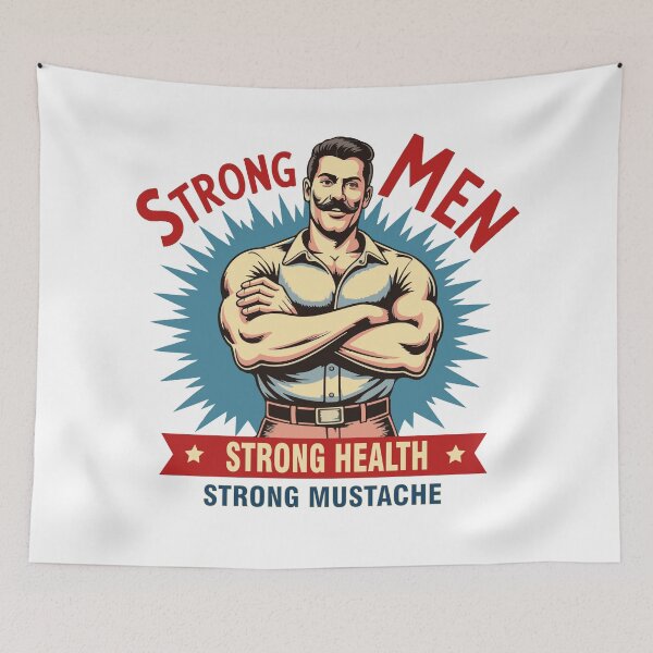 Item preview, Vintage Strongman with Mustache for Men’s Health designed and sold by AlmaMoArt.
