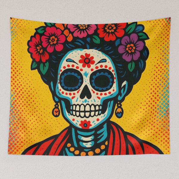 Item preview, Mexican Halloween Skeleton Graphic Art designed and sold by Art Crea Nova.