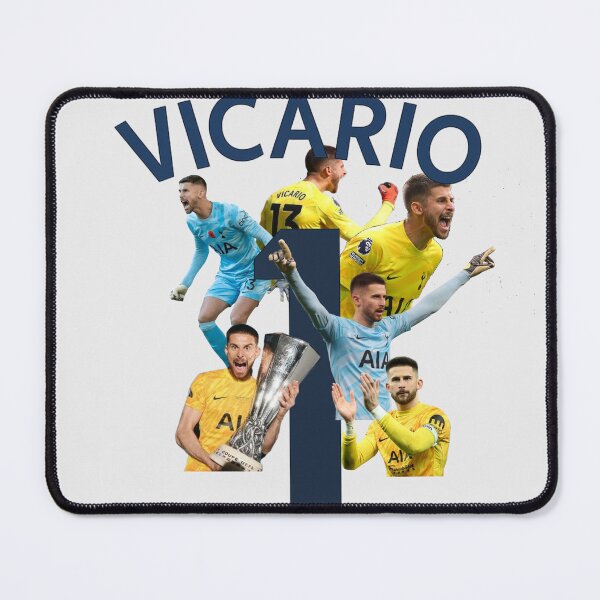 Item preview, Vicario #1 Spurs Goalkeeper Fan Art | Dynamic Surround Design | Blue & White Football Print designed and sold by Kings Clothing.