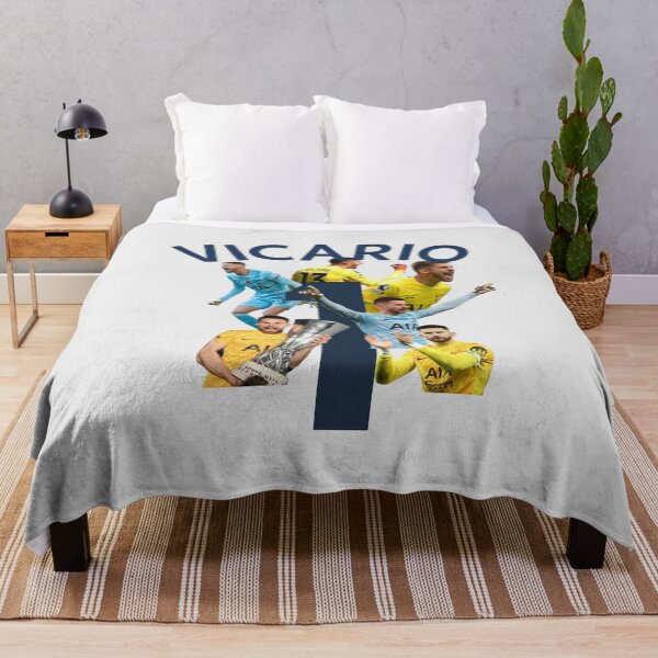 Item preview, Vicario #1 Spurs Goalkeeper Fan Art | Dynamic Surround Design | Blue & White Football Print designed and sold by Kings Clothing.