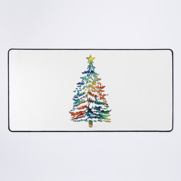 Item preview, Colorful Christmas Tree On White designed and sold by Sharon Cummings Art.