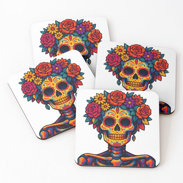 Item preview, Mexican Halloween Skeleton Graphic Art designed and sold by Art Crea Nova.