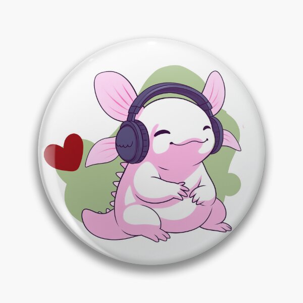Artikelvorschau, Niedlicher Axolotl, der Musik hört entworfen und verkauft von Ameus.