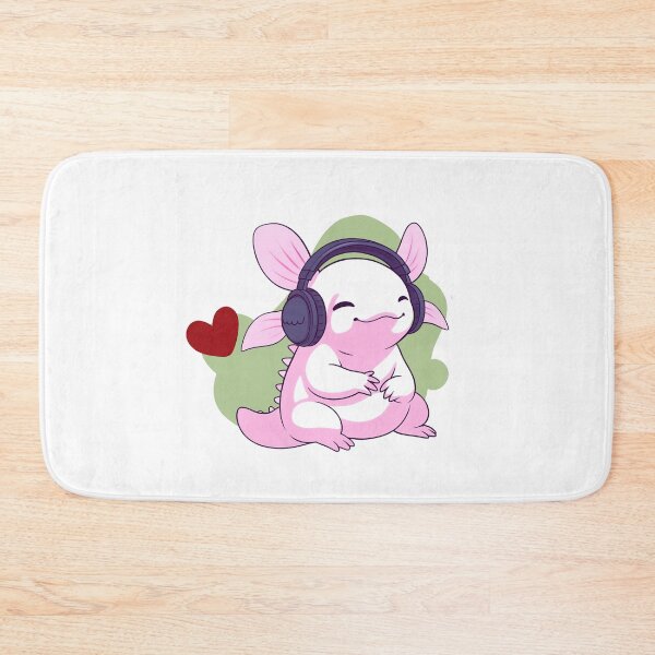 Item preview, Cute axolotl listening to music designed and sold by Ameus.