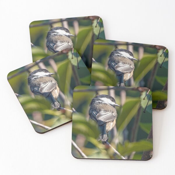 Item preview, Black-Capped Chickadee surrounded by foliage designed and sold by lisavonbiela.