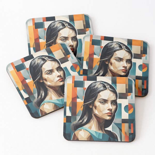 Item preview, Girl in the style of cubism designed and sold by PrintLabStudio.