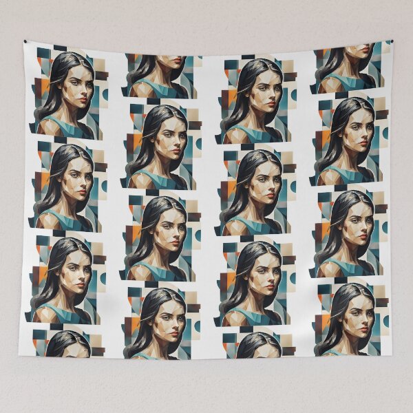 Item preview, Girl in the style of cubism designed and sold by PrintLabStudio.