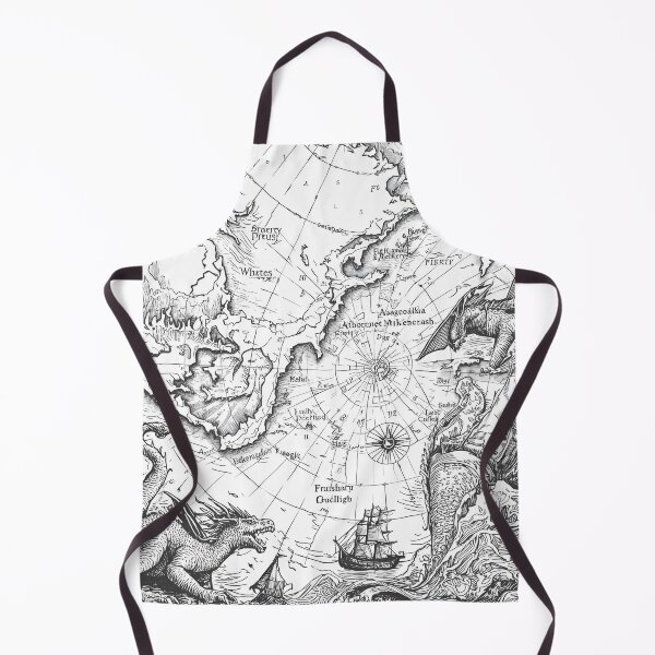 Item preview, Vintage Adventure Map with Dragons and Pirate Ships designed and sold by WildPawPrint.