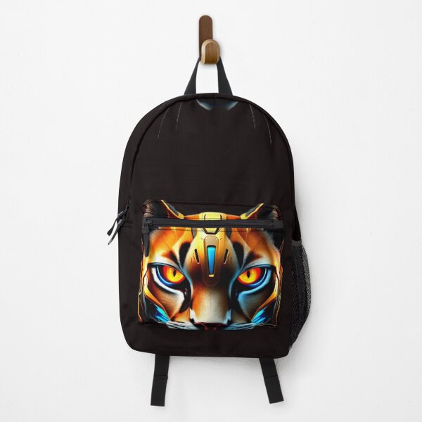 Item preview, Cyber Caracal | Futuristic Robotic Feline in Yellow and Orange Tones designed and sold by Naturalite19.