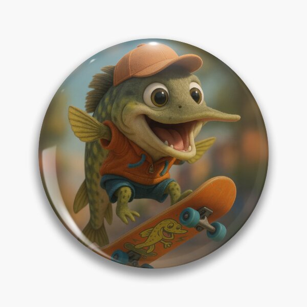 Item preview, Skater Muskellunge Fish  designed and sold by Sillytoe.
