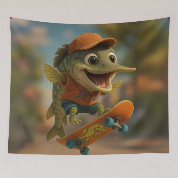 Item preview, Skater Muskellunge Fish  designed and sold by Sillytoe.