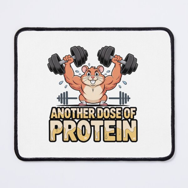 Item preview, Gym Hamster – Protein Overload Cartoon Sticker designed and sold by Imaginarium of Chaos falcon88 .