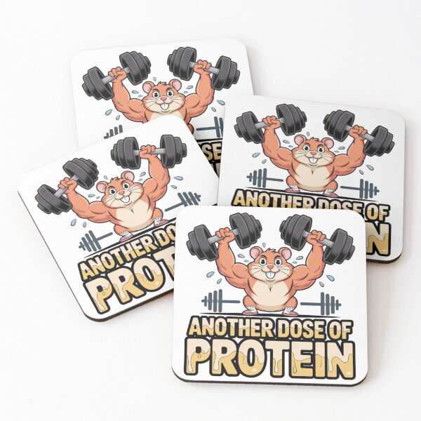 Item preview, Gym Hamster – Protein Overload Cartoon Sticker designed and sold by Imaginarium of Chaos falcon88 .