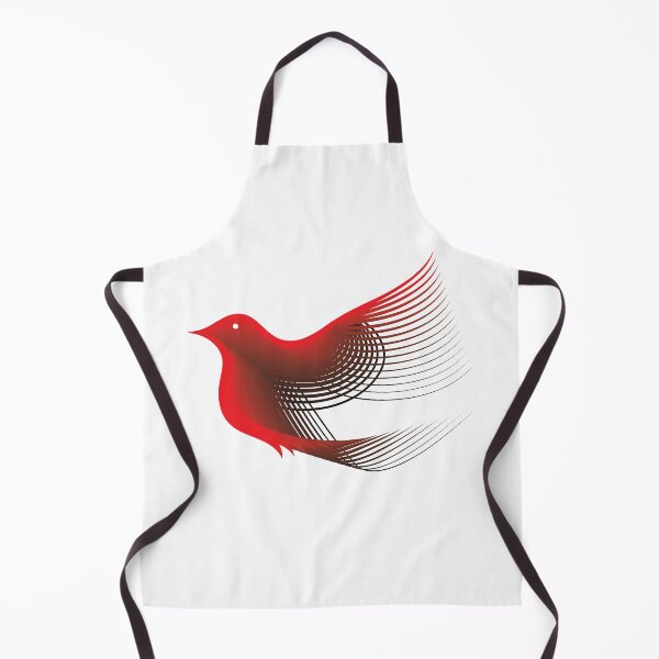 Item preview, Red abstract bird made of lines designed and sold by Ben-Schaal.