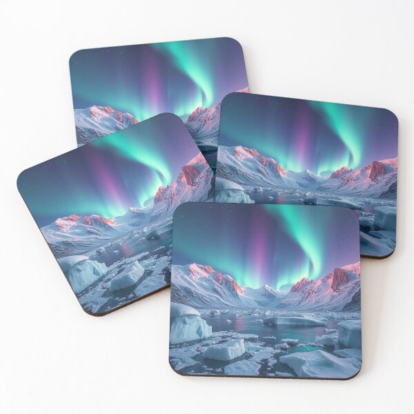 Item preview, Aurora Dreams – Northern Lights over Icebergs designed and sold by ColorflowStudios.