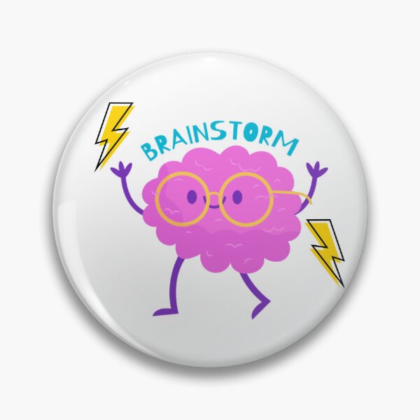 Item preview, Cute Brainstorm Cartoon Brain Illustration designed and sold by freelysimple.