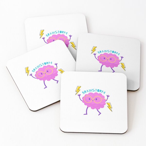 Item preview, Cute Brainstorm Cartoon Brain Illustration designed and sold by freelysimple.