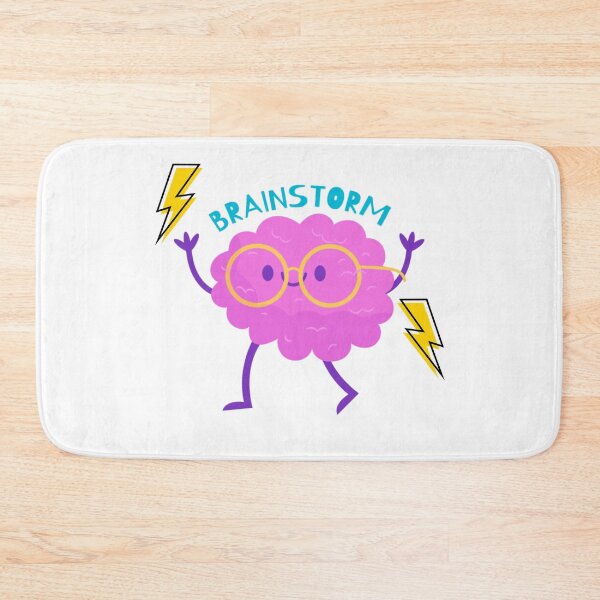 Item preview, Cute Brainstorm Cartoon Brain Illustration designed and sold by freelysimple.