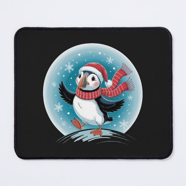 Item preview, Puffin Through the Snow, Cute Christmas Puffin Design, Wholesome Winter Animal Art designed and sold by elynne9.