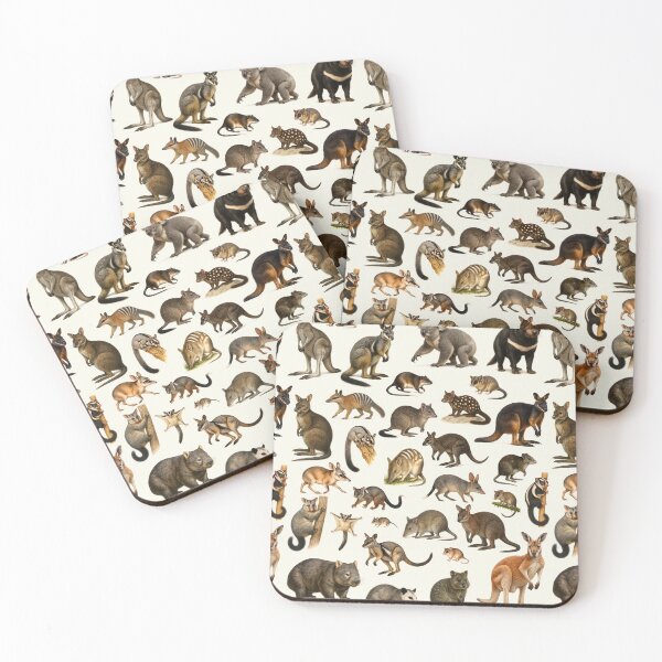 Item preview, Marsupial Animal Lover Retro Style Illustration Chart designed and sold by kakarikihill.