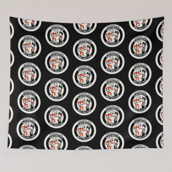 Item preview, Remember Kids – Electricity Safety Vintage Graphic designed and sold by getpressedshirt.