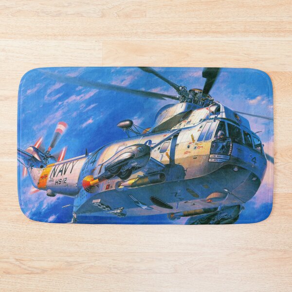 Item preview, US Navy Helicopter Painting with Sunset Sky designed and sold by GamerGearTees.