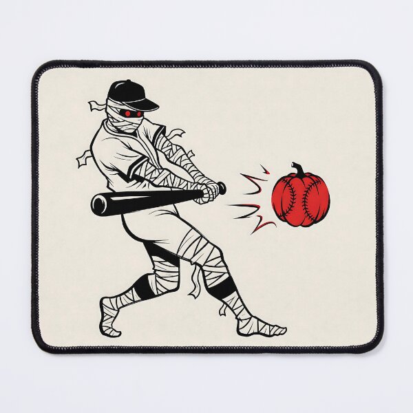 Item preview, Sealed Power Mummy – Japanese Sumi-e Pumpkin Baseball Art designed and sold by Dino-Lune.