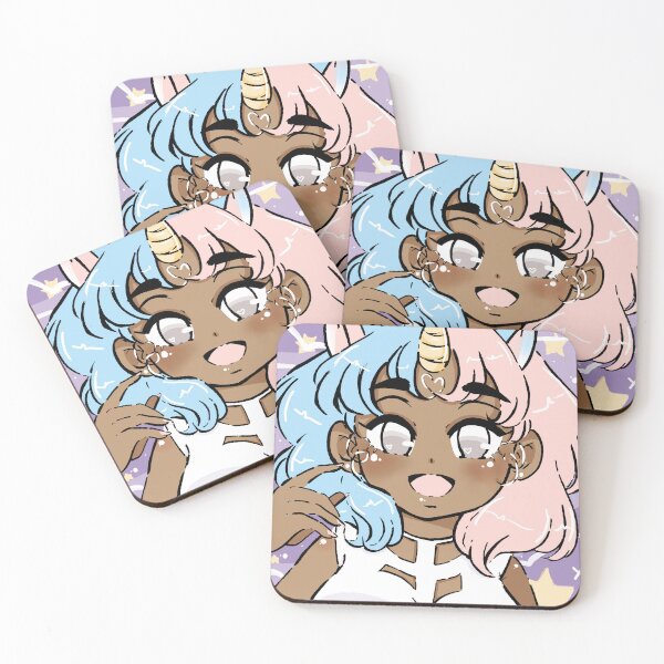 Item preview, Dark Skinned Unicorn Magical Girl designed and sold by NynyArt4U.
