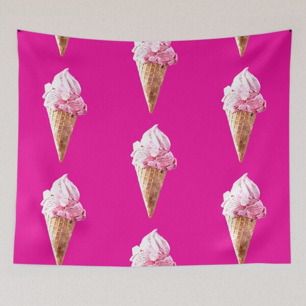Item preview, strawberry icecream on waffle cone design designed and sold by ArtbyRushawna1.