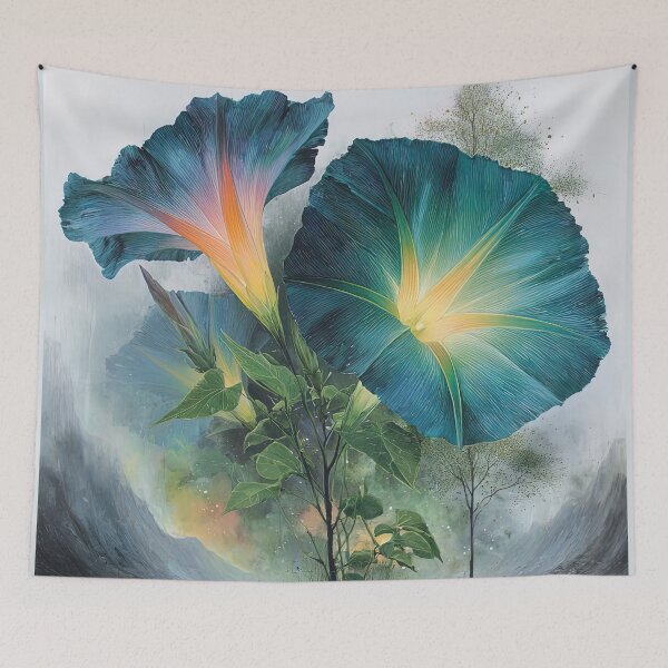 Item preview, Celestial Cascade of Morning Glories designed and sold by bloorose.