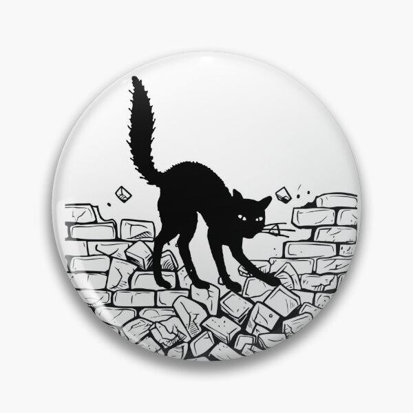 Item preview, Cat & broken wall designed and sold by KatNa.