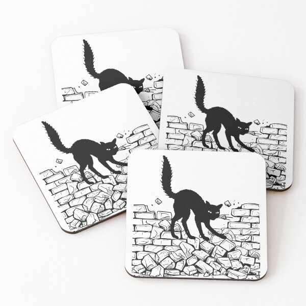 Item preview, Cat & broken wall designed and sold by KatNa.