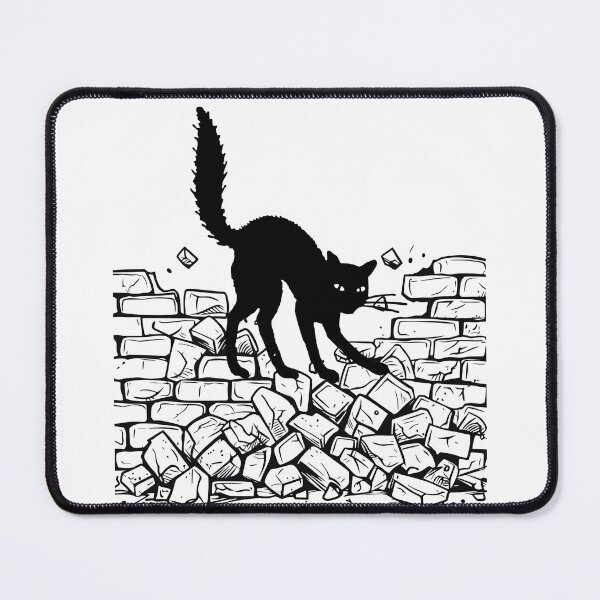 Item preview, Cat & broken wall designed and sold by KatNa.