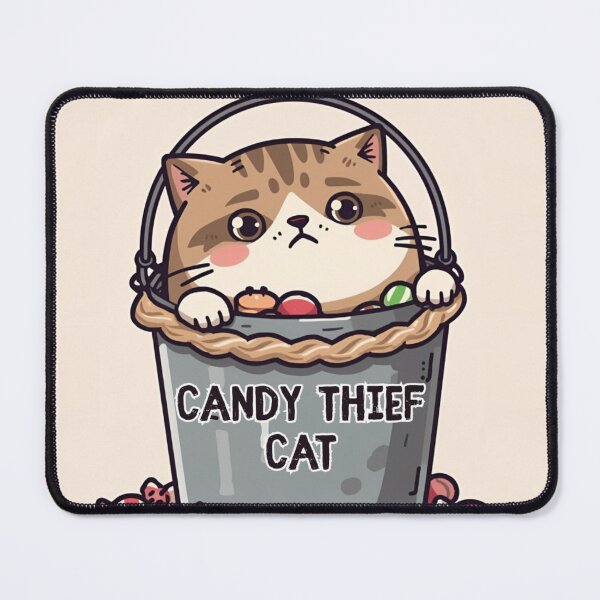 Item preview, Candy Thief Cat designed and sold by PetJoyPrintsCO.
