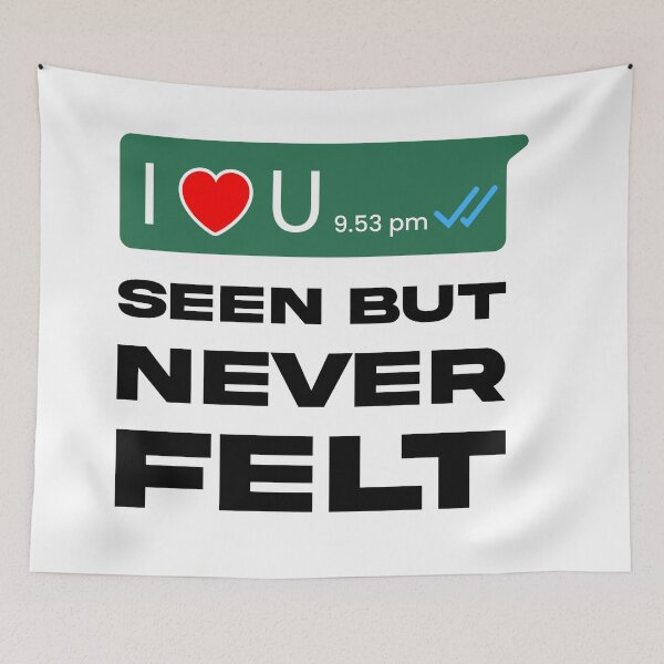Item preview, Seen But Never Felt – Modern Love & Heartbreak T-Shirt Design designed and sold by tamildesign.