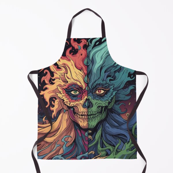 Item preview, Psychedelic Fire and Ice Skull – Trippy Festival Art Poster | Rave Aesthetic Anime Style | Colorful Melted Flames Design for Stickers, T‑Shirts, Tapestries designed and sold by SushiRabbit.