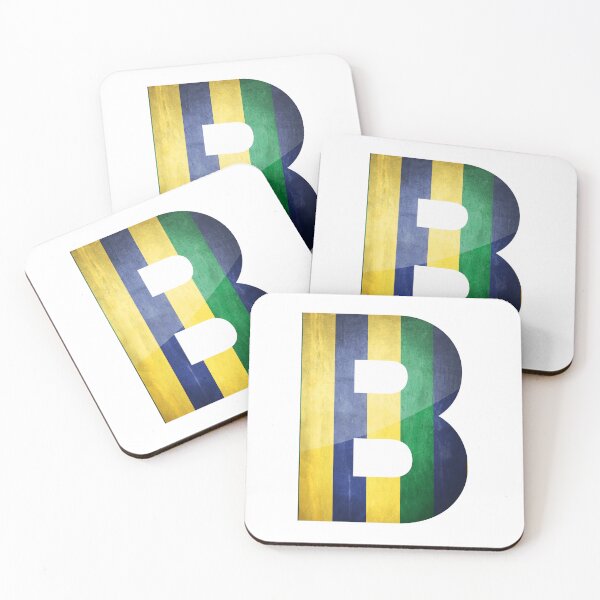 Item preview, Brazil: The Green & Yellow Vibe – Vintage Letter B Sticker designed and sold by LOLENGLISH.