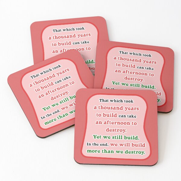 Item preview, That which took a thousand years to build, red background designed and sold by mntimg.
