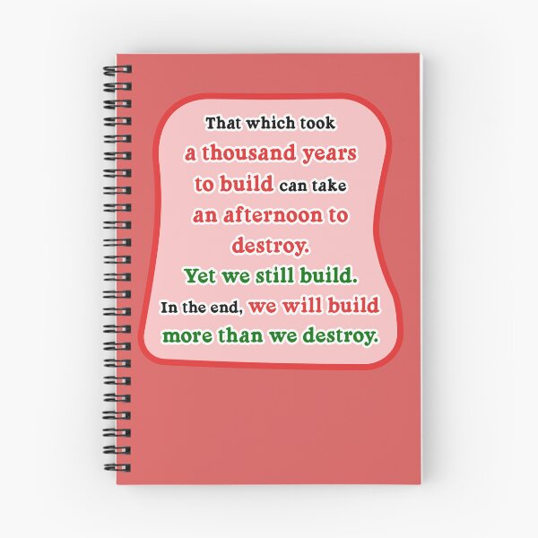 Item preview, That which took a thousand years to build, red background designed and sold by mntimg.