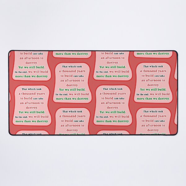 Item preview, That which took a thousand years to build, red background designed and sold by mntimg.