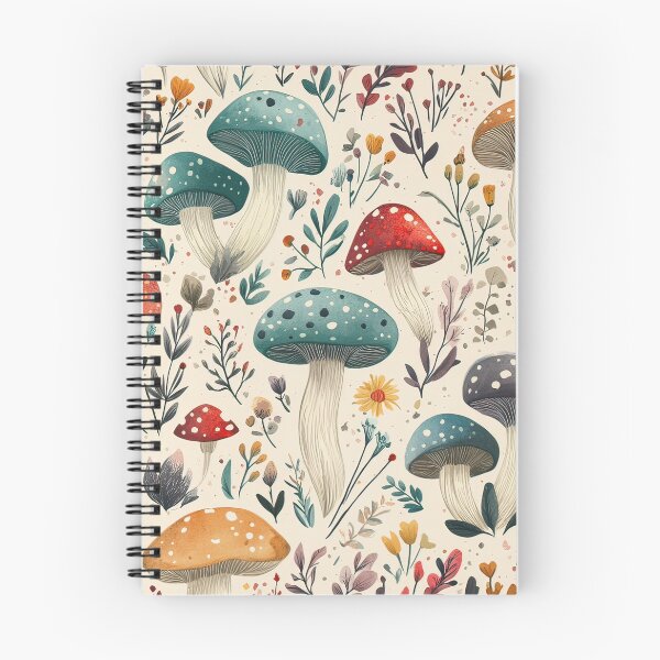 Item preview, Decoración vintage con diseño floral de hongos y estilo cottagecore designed and sold by RowanDraco.