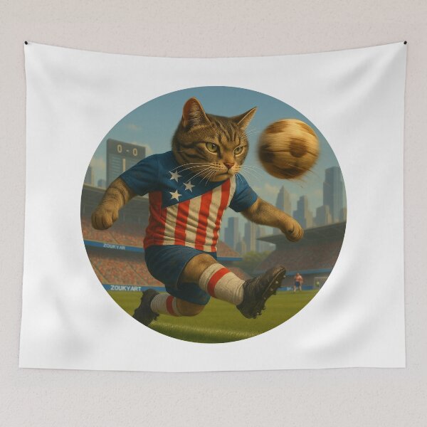 Item preview, American Soccer Cat – USA Inspired Power in New York designed and sold by Zouky.art.