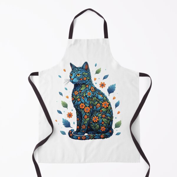 Item preview, Floral Spirit Cat – Vibrant Botanical Feline Art designed and sold by Tiny-roar-studio.